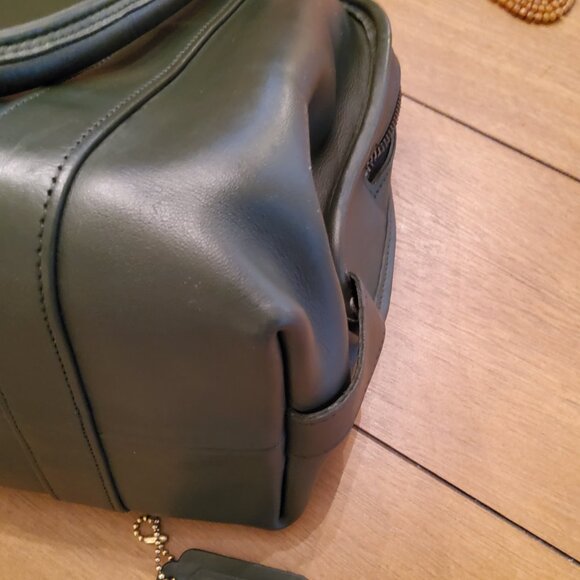 Vintage Coach Soft Satchel in Green + Hangtag - Picture 13 of 13